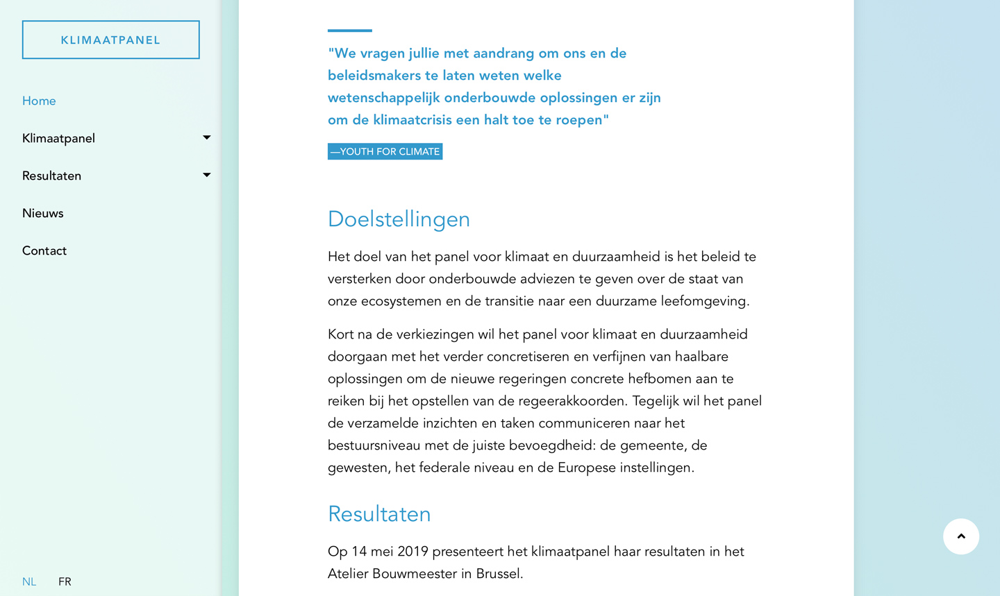 klimaatpanel screenshot